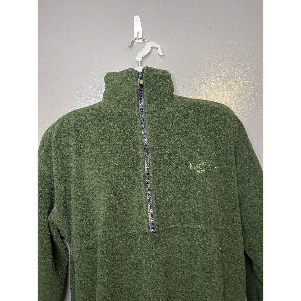 Clan MacGregor Whisky Hilton Sweatshirt Men Large Green 1/4 Zip Fleece Pullover